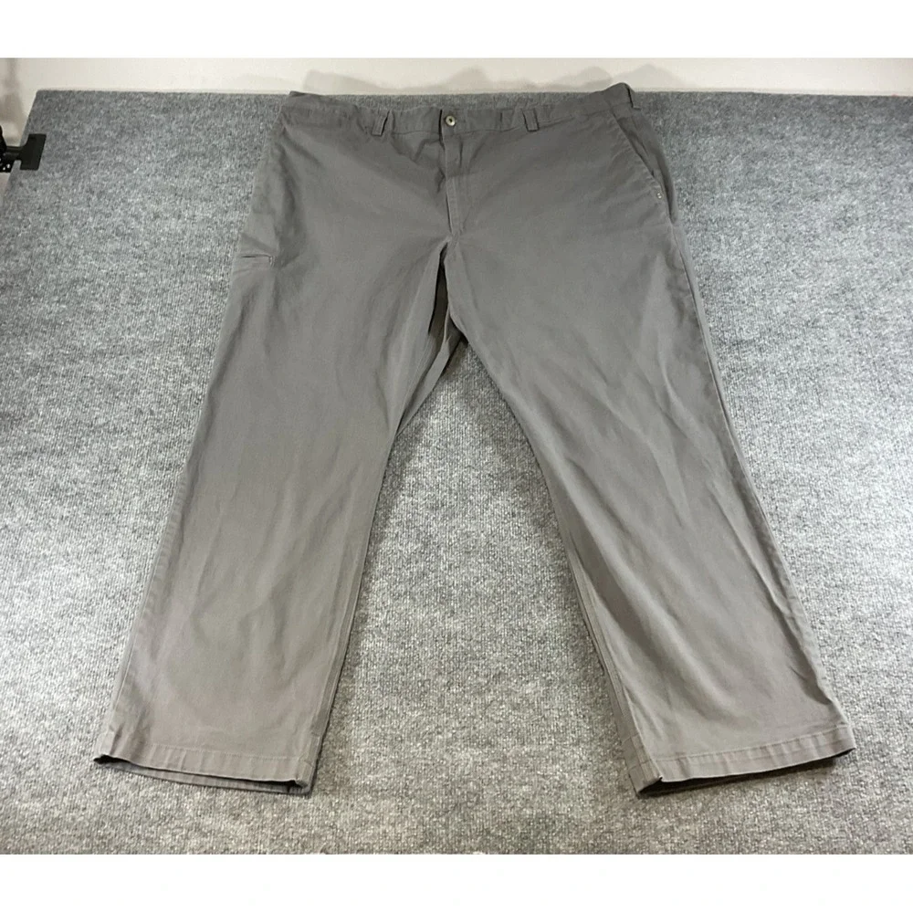 Duluth Trading Flex Ballroom Khaki Pants Mens 48x32 Stretch Workwear Relaxed Out